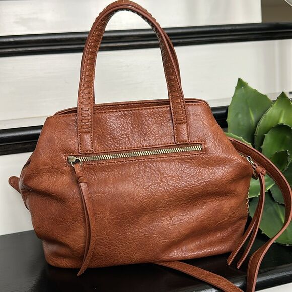 Antik Kraft Tan Brown Pebbled Leather Shoulder Bag - Picture 4 of 9